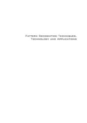 book Pattern Recognition Techniques, Technology and Applications