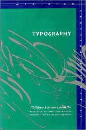 book Typography: Mimesis, Philosophy, Politics