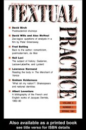 book Textual Practice, Volume 6, Number 1 (Textual Practice Journal)