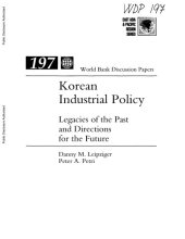 book Korean Industrial Policy: Legacies of the Past and Directions for the Future (World Bank Discussion Paper)