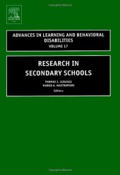 book Research in Secondary Schools, Volume 17 (Advances in Learning and Behavioral Disabilities)