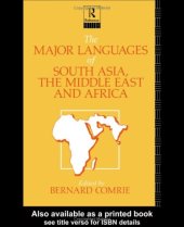 book The Major Languages of South Asia, the Middle East and Africa (Major Languages)