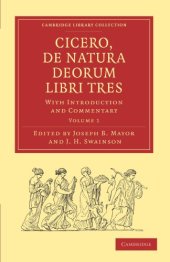 book Cicero, De Natura Deorum Libri Tres: With Introduction and Commentary