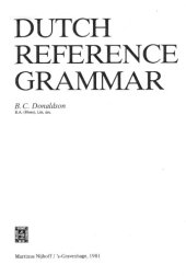 book Dutch Reference Grammar