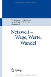 book Netzwelt - Wege, Werte, Wandel: Wege, Werte, Wandel