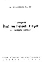 book Türkiye'de İlmi ve Felsefi Hayatın İnkişafı Şartları