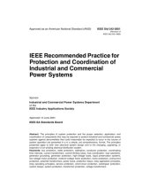 book IEEE Recommended Practice for Protection and Coordination of Industrial and Commercial Power Systems