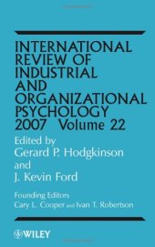 book International Review of Industrial and Organizational Psychology, 2007 (International Review of Industrial and Organizational Psychology)