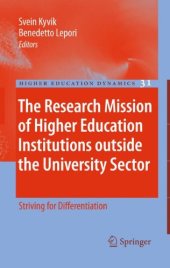 book The Research Mission of Higher Education Institutions outside the University Sector: Striving for Differentiation