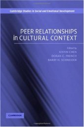 book Peer Relationships in Cultural Context