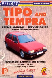 book Fiat Tipo and Tempra: Repair Manual and Service Guide (Porter Manuals)