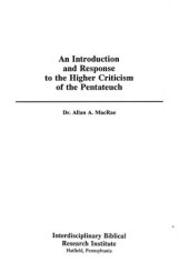 book An Introduction and response to the higher criticism of the Pentateuch