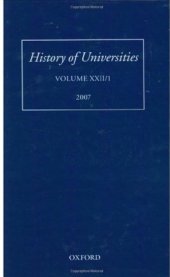 book History of Universities: Volume XXII 1