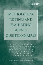 book Methods for Testing and Evaluating Survey Questionnaires