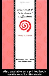 book Emotional and Behavioural Difficulties: Theory to Practice