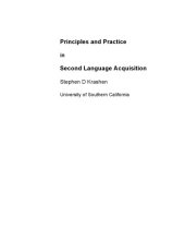 book Principles and Practice in Second Language Acquisition (Language Teaching Methodology)