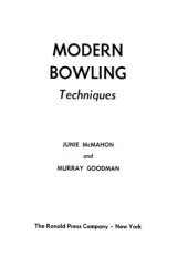 book Modern Bowling Techniques