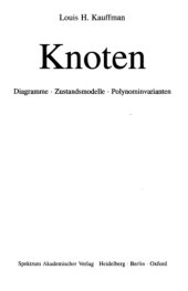 book Knoten. Diagramme, Zustandsmodelle, Polynominvarianten