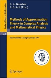 book Methods of Approximation Theory in Complex Analysis and Mathematical Physics: Leningrad, May 13–24, 1991