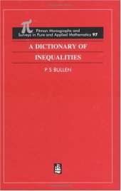 book A Dictionary of Inequalities