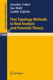 book Fine Topology Methods in Real Analysis and Potential Theory