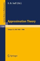 book Approximation Theory, Tampa: Proceedings of a Seminar held in Tampa, Florida, 1985–1986