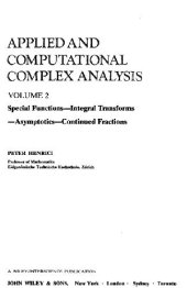 book Applied and computational complex analysis