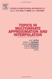 book Topics in multivariate approximation and interpolation