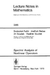 book Spectral Analysis of Nonlinear Operators