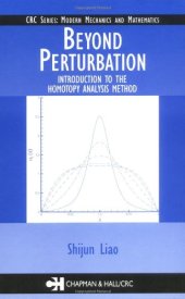 book Beyond perturbation: introduction to the homotopy analysis method