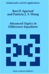 book Advanced Topics in Difference Equations