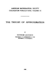 book The Theory of Approximation 