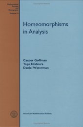 book Homeomorphisms in analysis