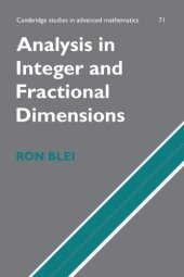 book Analysis in integer and fractional dimensions