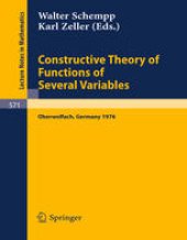 book Constructive Theory of Functions of Several Variables: Proceedings of a Conference Held at Oberwolfach April 25 – May 1, 1976