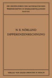 book Vorlesungen über Differenzenrechnung