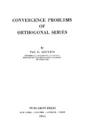 book Convergence Problems of Orthogonal Series