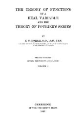 book The theory of functions of a real variable and the theory of Fourier's series