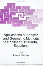 book Applications of analytic and geometric methods to nonlinear differential equations Proc. Exeter