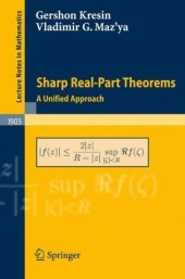 book Sharp Real-Part Theorems: A Unified Approach