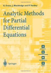 book Analytic Methods for Partial Differential Equations