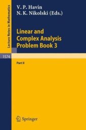 book Linear and Complex Analysis Problem Book 3: Part II