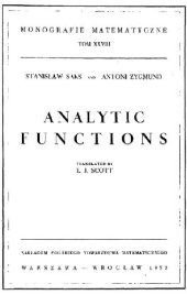 book Analytic functions