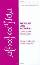 book Measure and integral. An introduction to real analysis