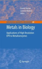 book Metals in Biology: Applications of High-Resolution EPR to Metalloenzymes