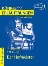 book Erlauterungen zu Jakob Michael Reinhold Lenz: Der Hofmeister, 3. Auflage (Konigs Erlauterungen und Materialien, Band 441)