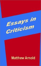 book Essays in Criticism