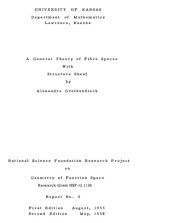 book A general theory of fibre spaces with structure sheaf (National Science Foundation research project on geometry of function space : report)