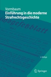 book Einführung in die moderne Strafrechtsgeschichte