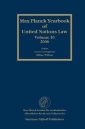 book Max Planck Yearbook of United Nations Law, Volume 10 (2006)